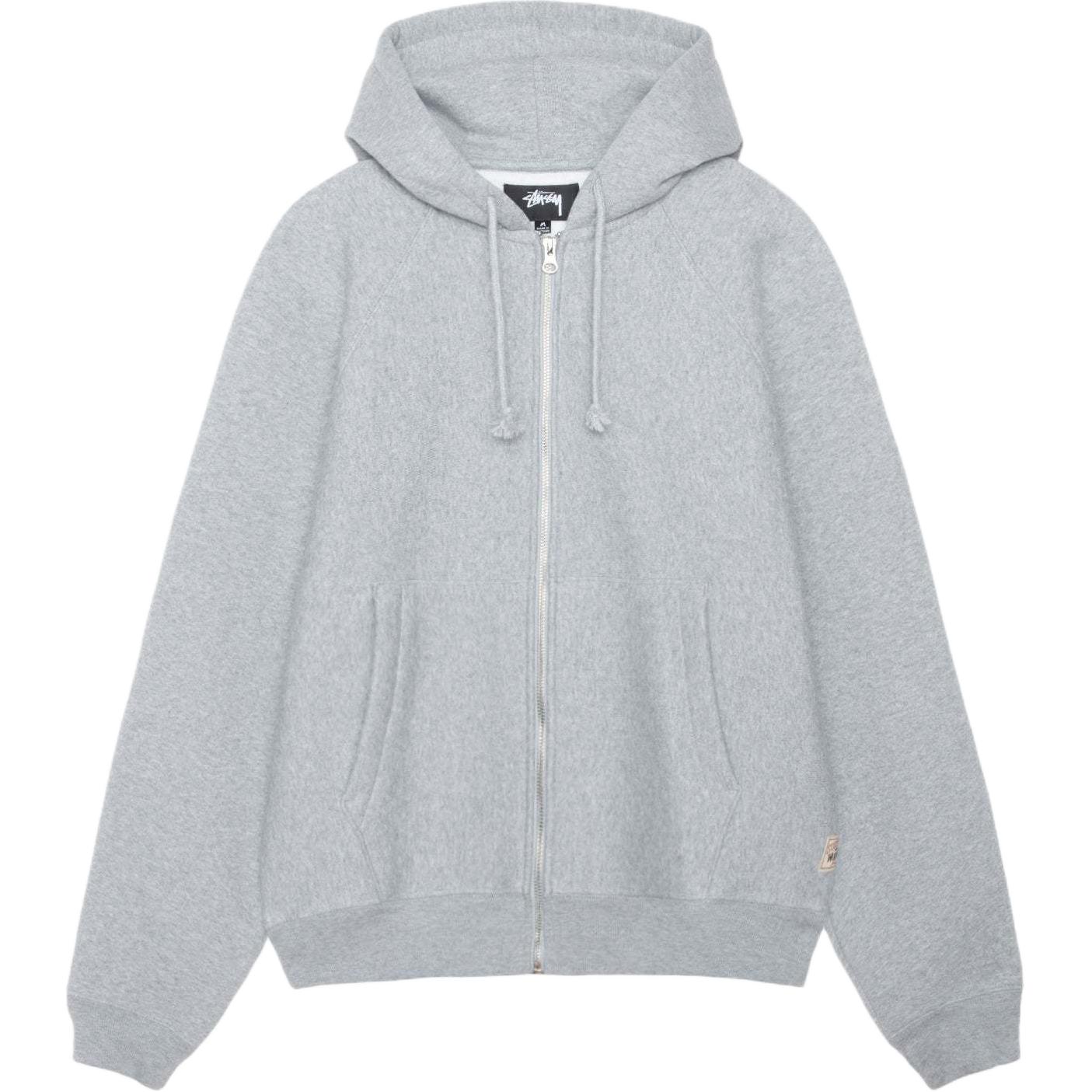 Флисовая худи с регланной молнией Stussy, черный — фото 3