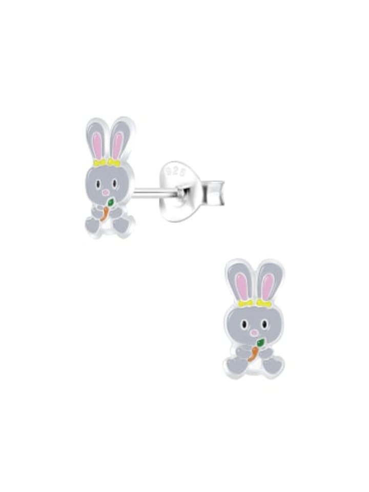 

Alexander York Детские серьги-гвоздики в виде зайчика из серебра 925 пробы, набор из 2 штук