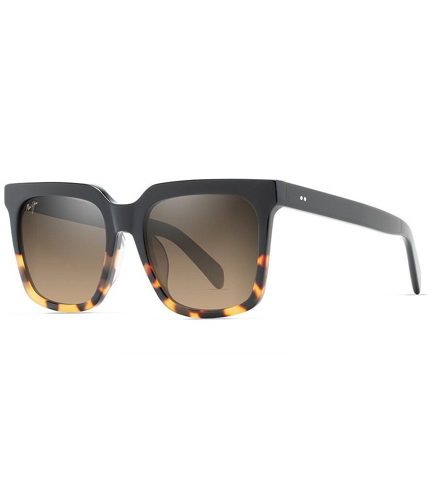 

Солнцезащитные очки унисекс Maui Jim Rooftops PolarizedPlus2 54 мм черепахового цвета, черный