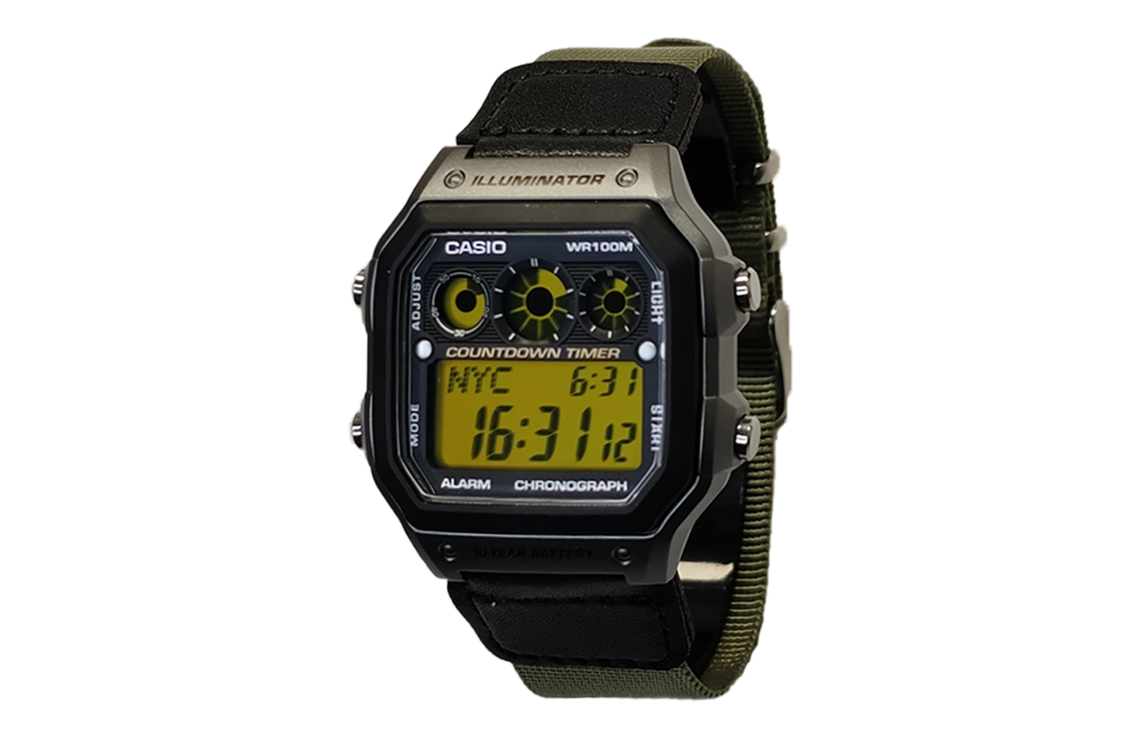 

CASIO Часы Retrofit Series Quartz Movement Nylon Strap Watch Men's Watch Black Dial