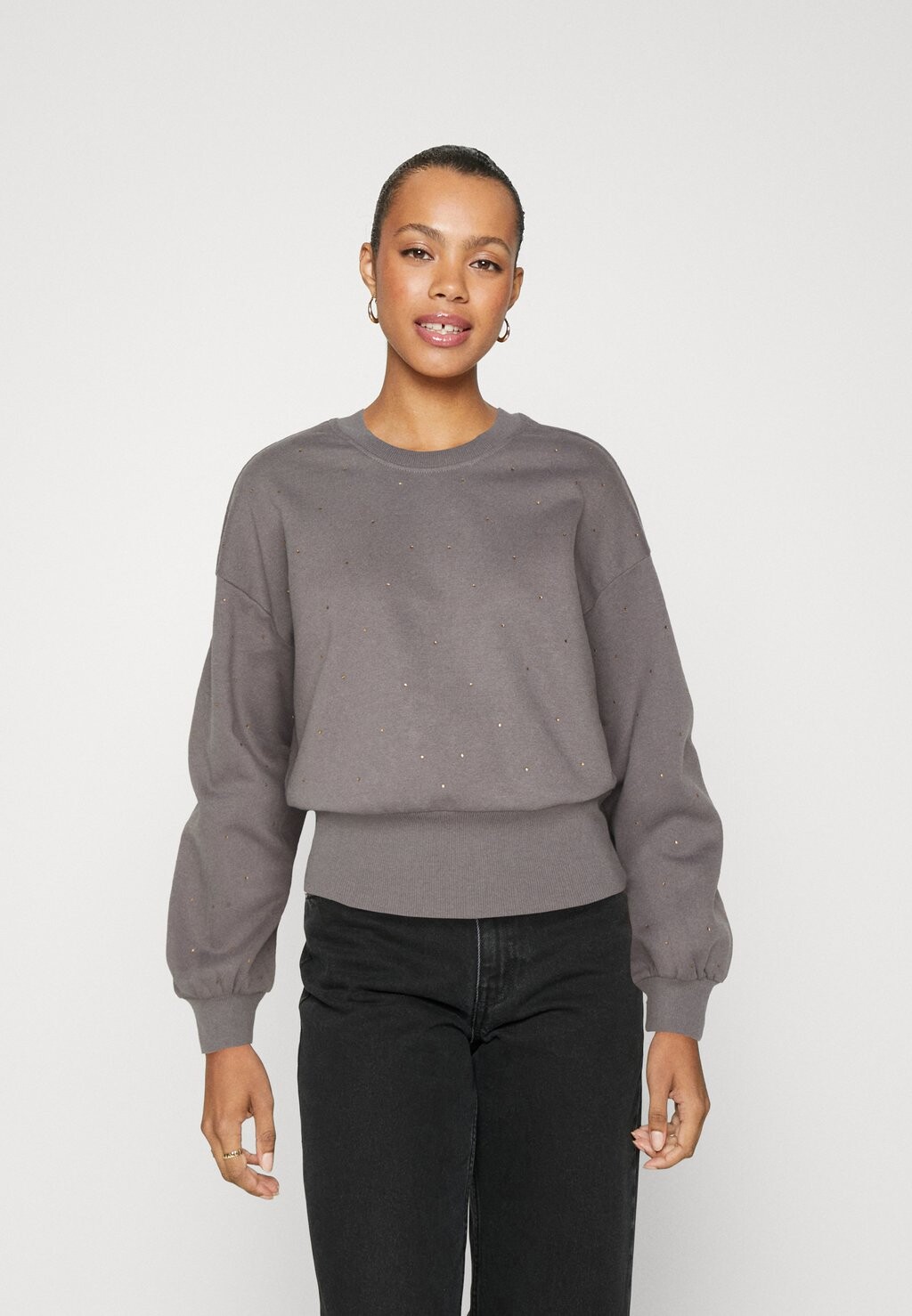 

Толстовка Onlglitz Shine O-Neck ONLY, цвет charcoal gray