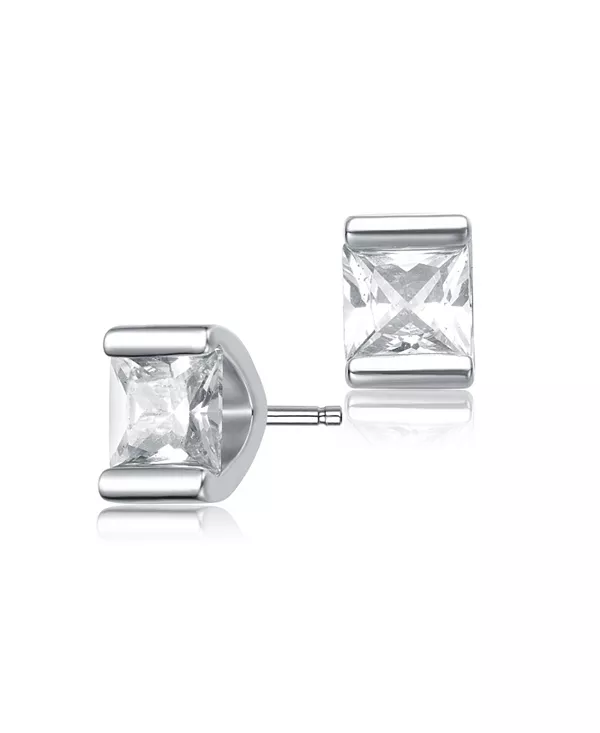 

Серьги-Гвоздики из стерлингового серебра с прозрачными кубическими цирконами Genevive, white