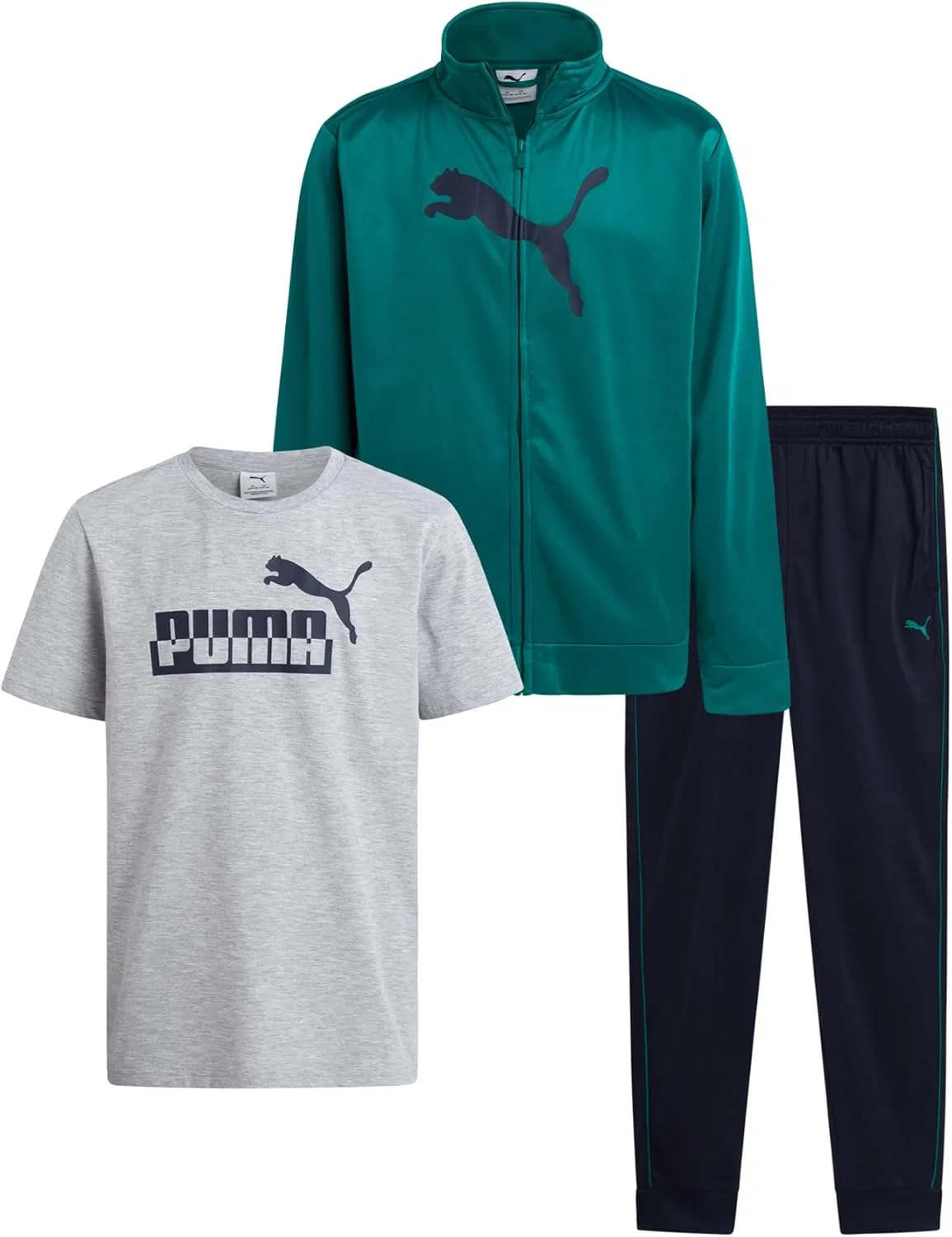 Спортивный костюм PUMA 3 предмета, Light Grey/Green