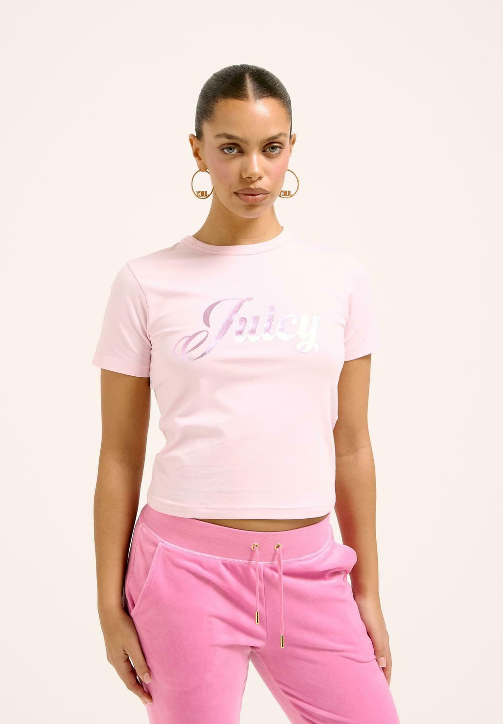 

Футболка с принтом FITTED Juicy Couture, черничный