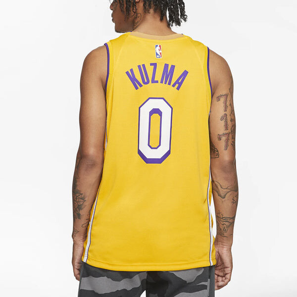Футболка nba sw 19 20 la lakers 0 kyle kuzma lore series джерси Nike, желтый — фото 4