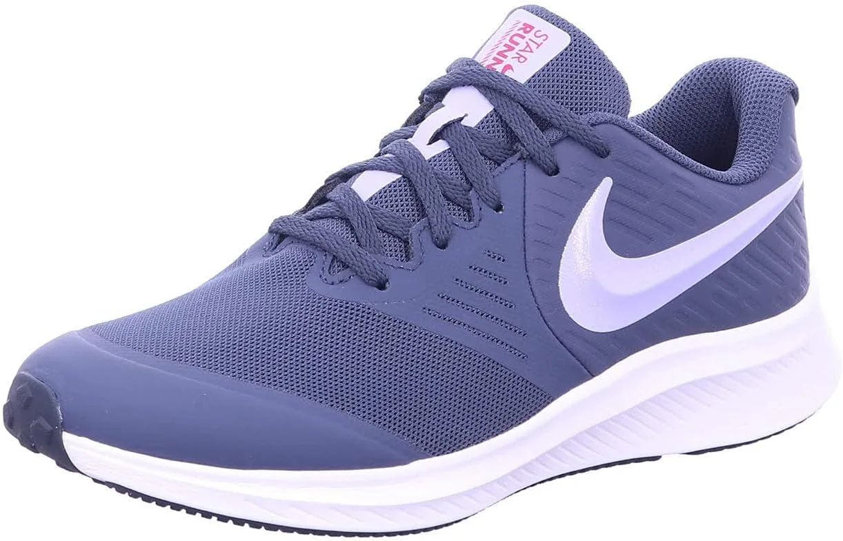 Детские беговые кроссовки Nike Star Runner 2 (PSV) унисекс, белый/синий/фиолетовый