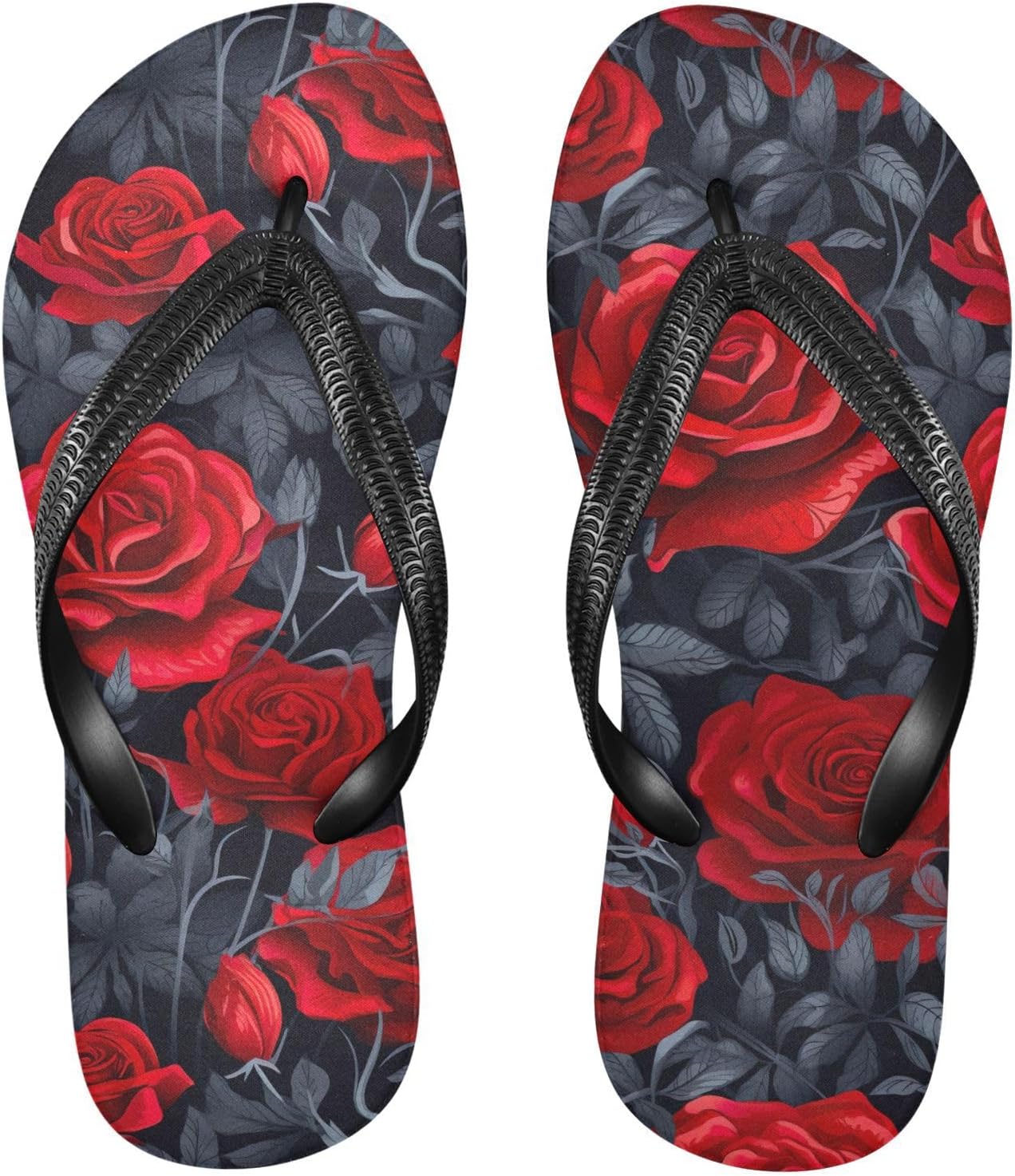 

Шлепанцы с ярко-красными розами, для мужчин и женщин Sinestour
