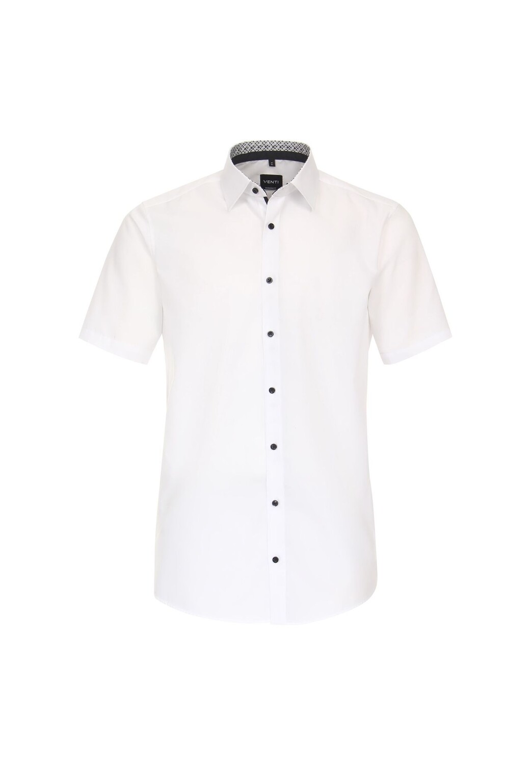 

Мужская деловая рубашка с короткими рукавами, однотонная, современного кроя Venti, цвет Schneeweiß