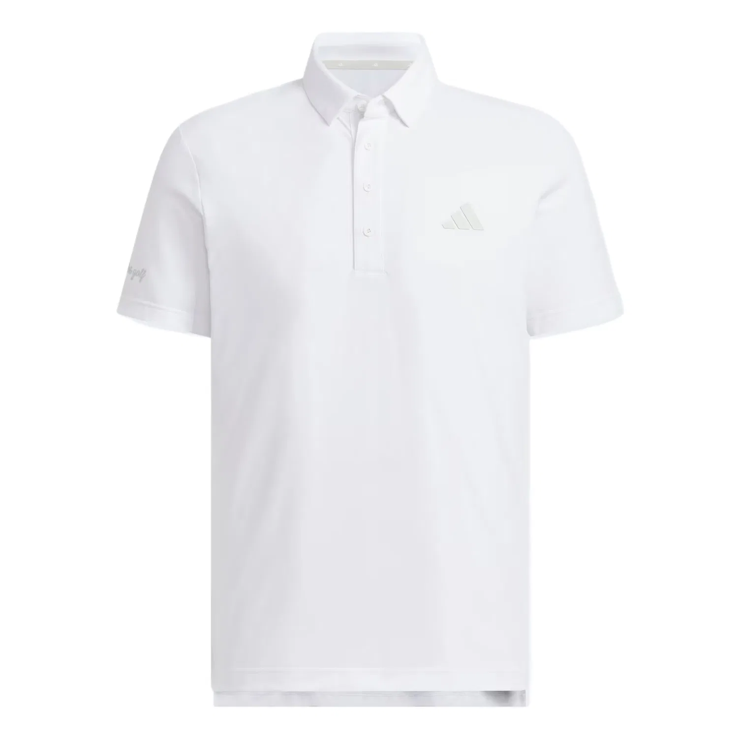 Поло для гольфа мужское белое с воротником средней посадки Adidas, White