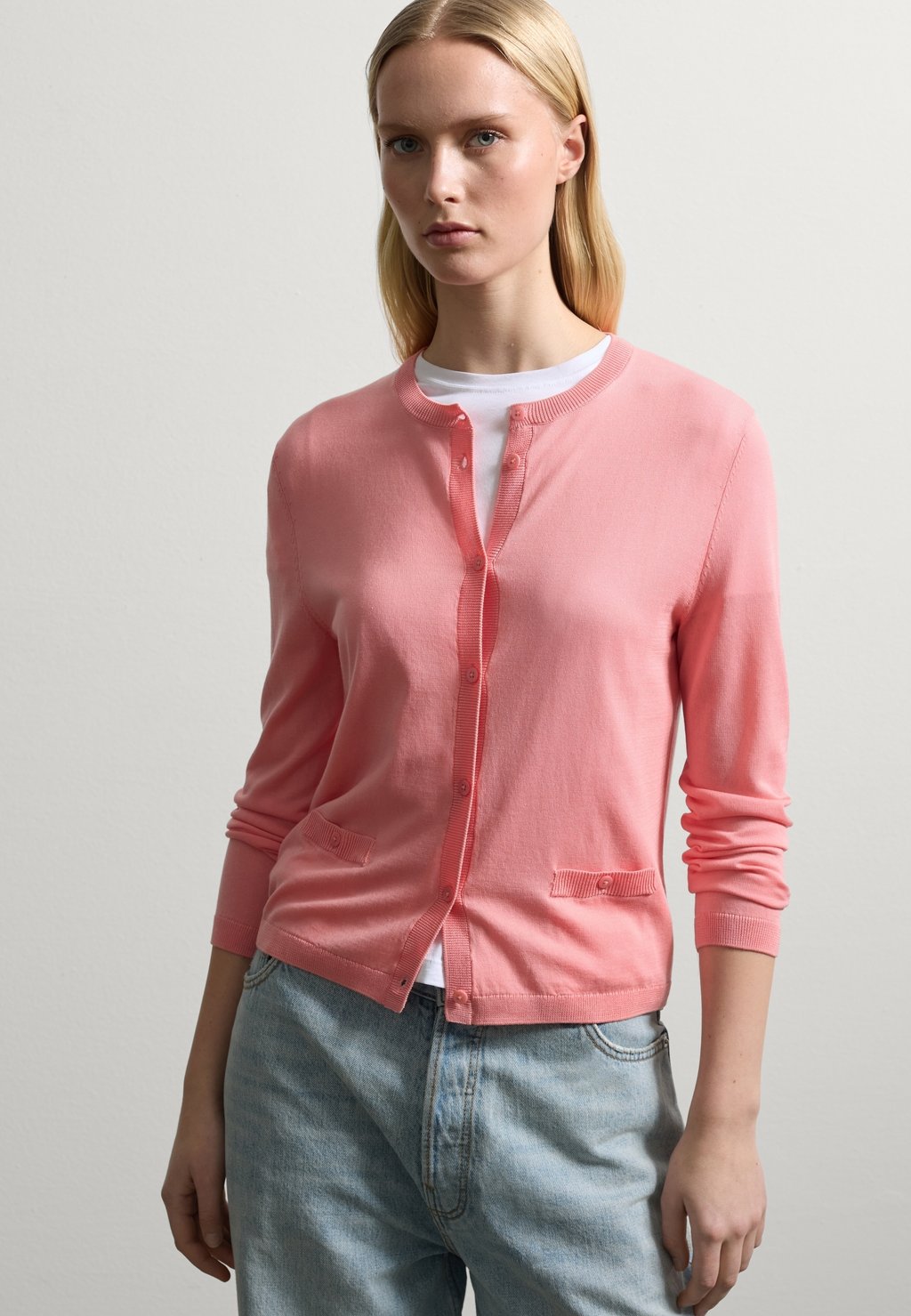 

Кардиган SOLID WITH POCKETS Stefanel, розовый