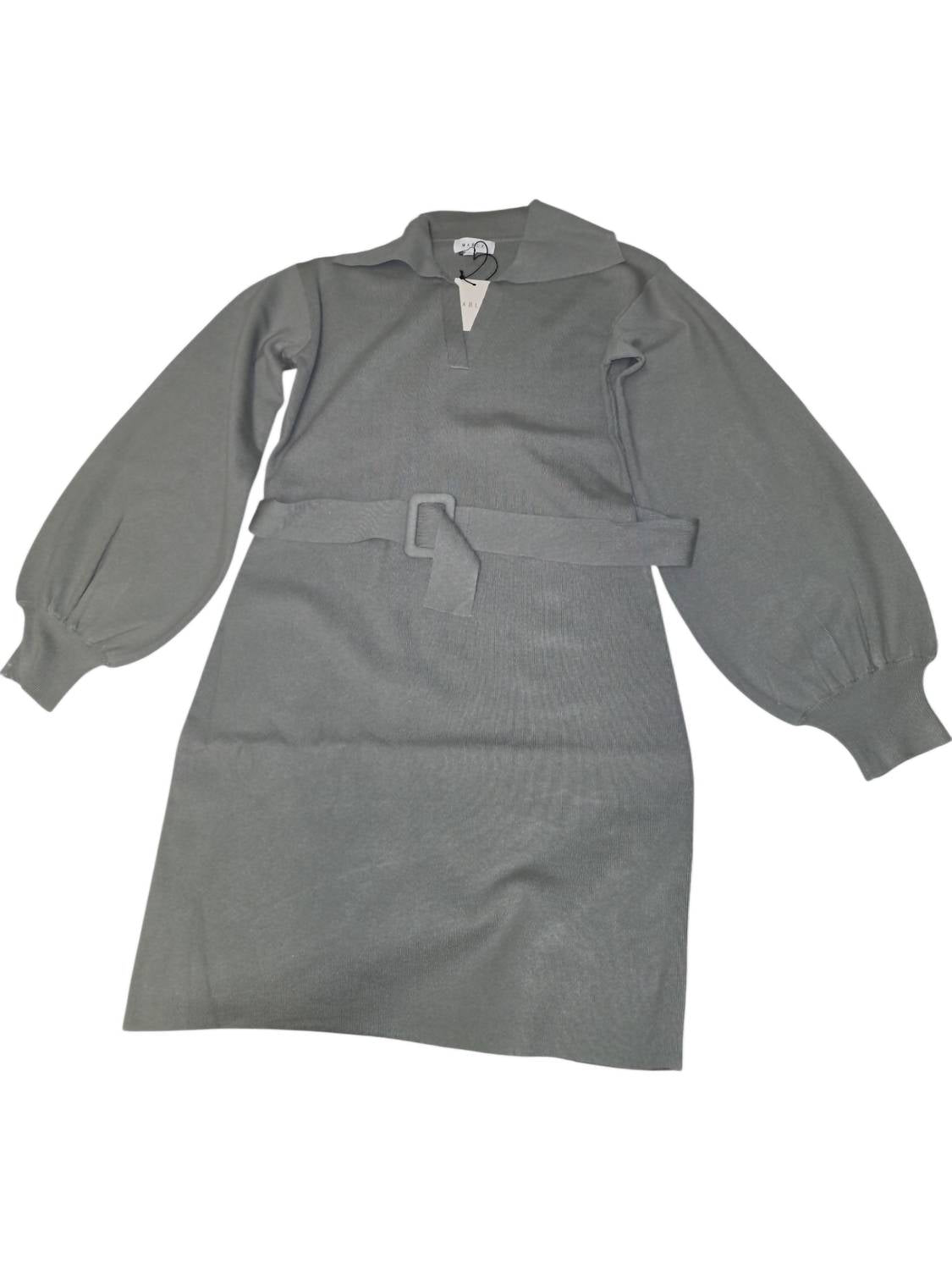 

Женское платье-свитер с поясом в шалфейном цвете MABLE, зеленый