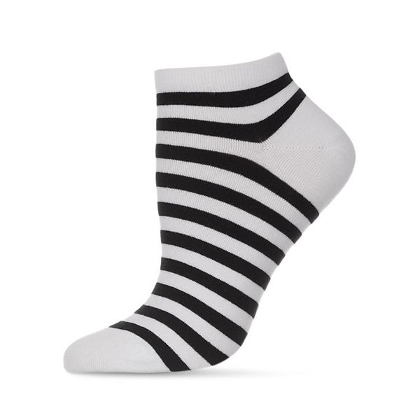 

Классический полосатый носок Happy Sock из мягкого хлопка с низкой посадкой Memoi, Black