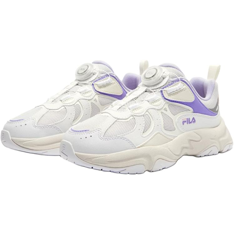 FILA KIDS Кроссовки для бега BOA Anti Kick с амортизацией, низкие, детские, белые, фиолетовые, подростковые — фото 2