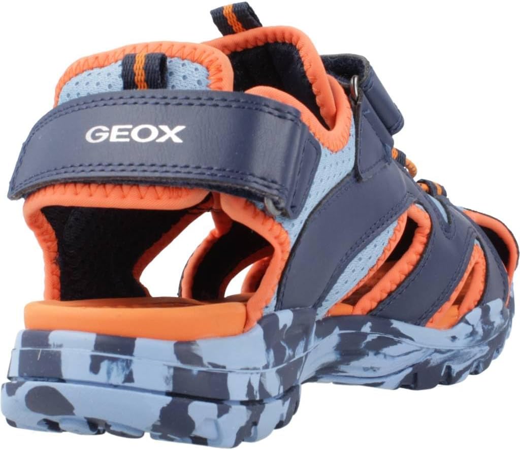 Мужские сандалии Geox J Borealis Boy C, оранжевый/голубой/светло-голубой — фото 3
