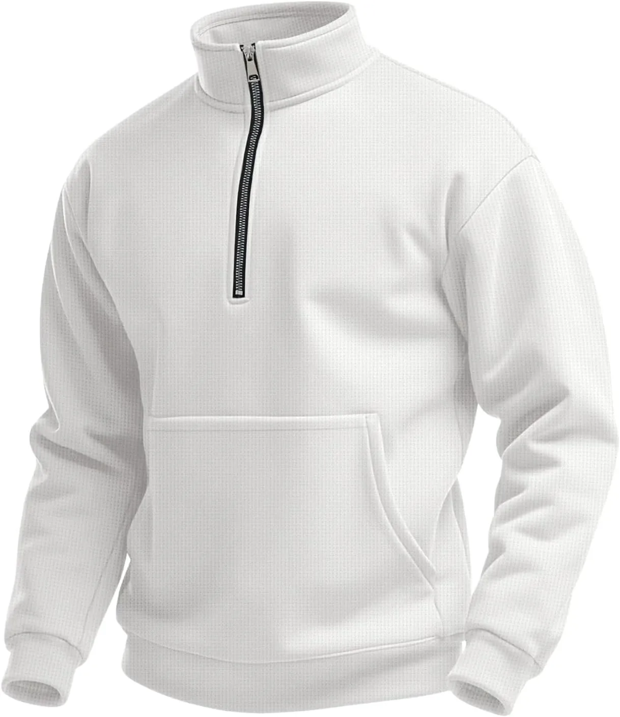 

Мужской свитшот с высоким воротником, полумолнией и карманом LISHIREN