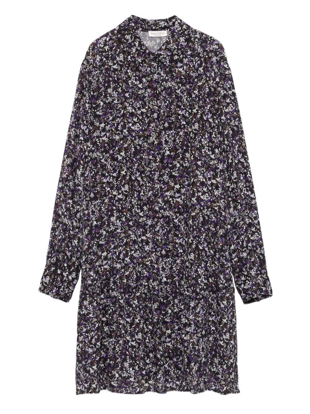 

Платье-рубашка с цветочным принтом Marc O'Polo, черный