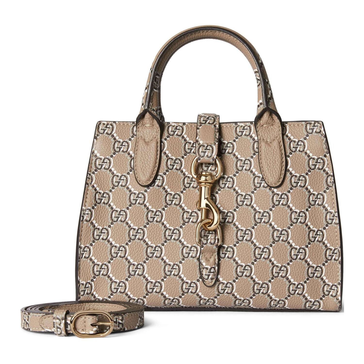 Женская кожаная сумка кроссбоди GUCCI, цвет taupe — фото 2