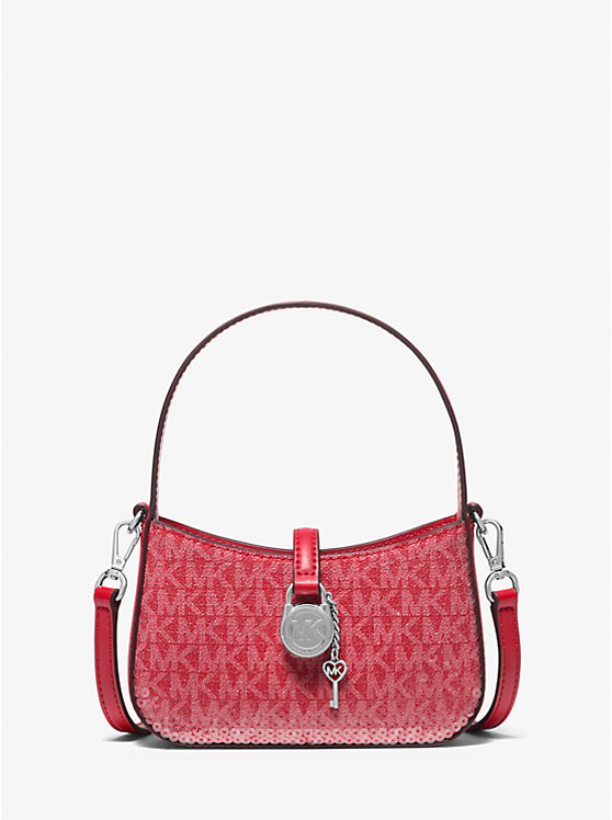 

Сумка Lyra очень маленького размера с фирменным логотипом Michael Kors, красный