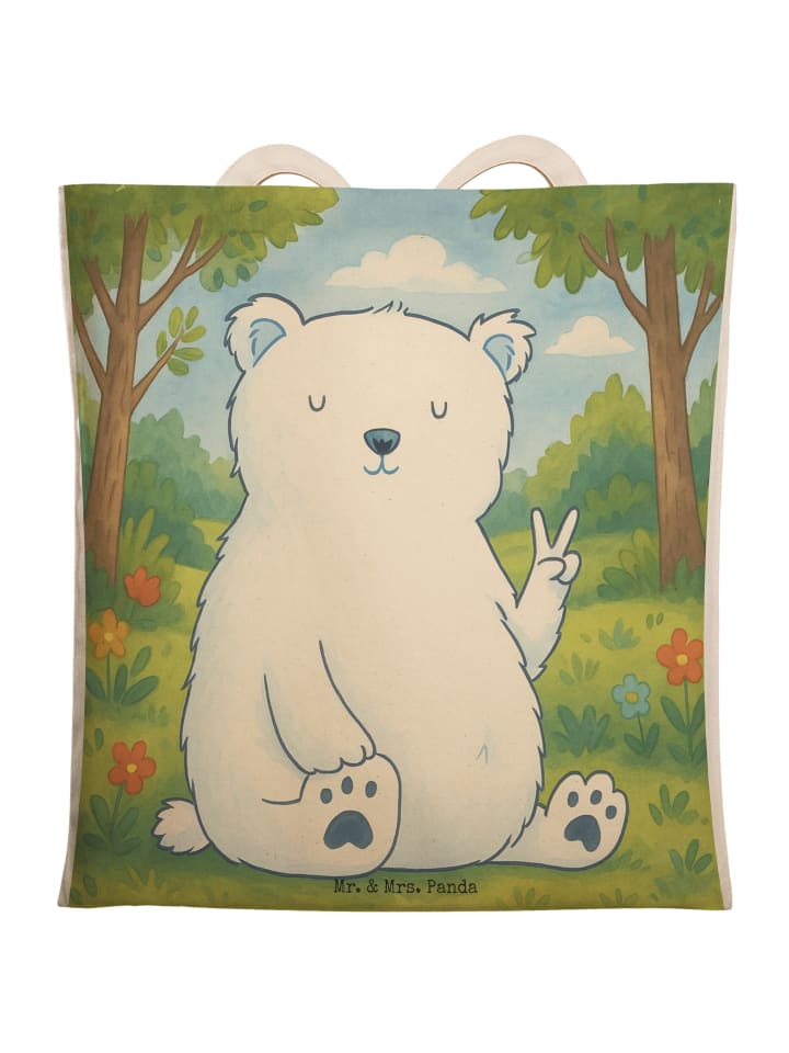 

Сумка через плечо Polar Bear Lazy без слогана белого цвета Mr. & Mrs. Panda