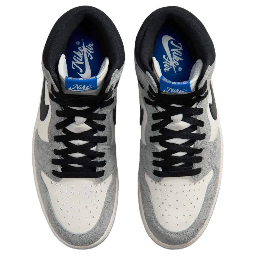 Jordan Air 1 High top Vintage Кроссовки для баскетбола мужские серый белый — фото 4