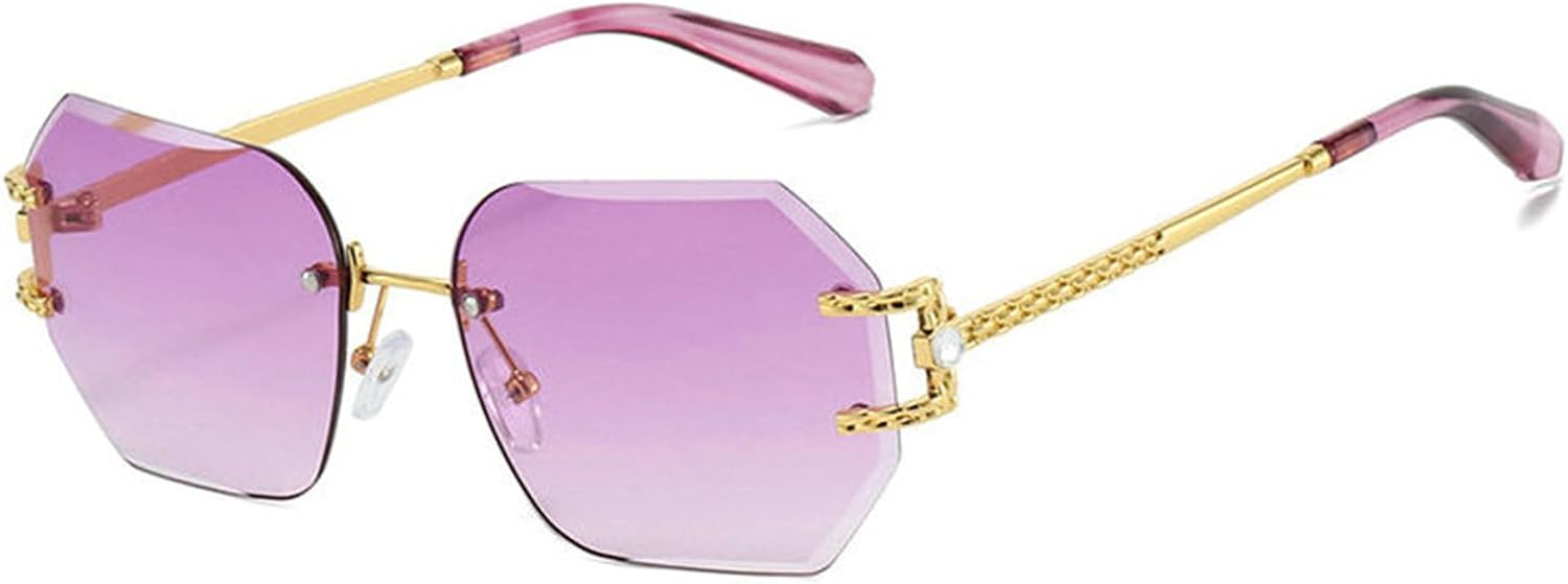 

Солнцезащитные очки Willochra в винтажном стиле без оправы для женщин и мужчин, дизайнерские многоугольные солнцезащитные очки, модные женские солнцезащитные очки с защитой от УФ-излучения UV400, C4