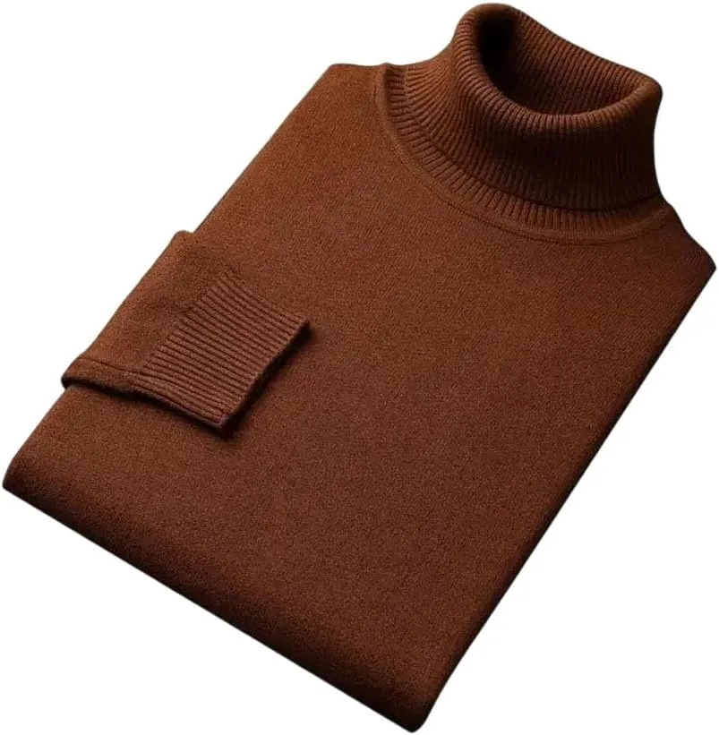 

Мужской свитер Slim Fit с высоким воротником, утепленный