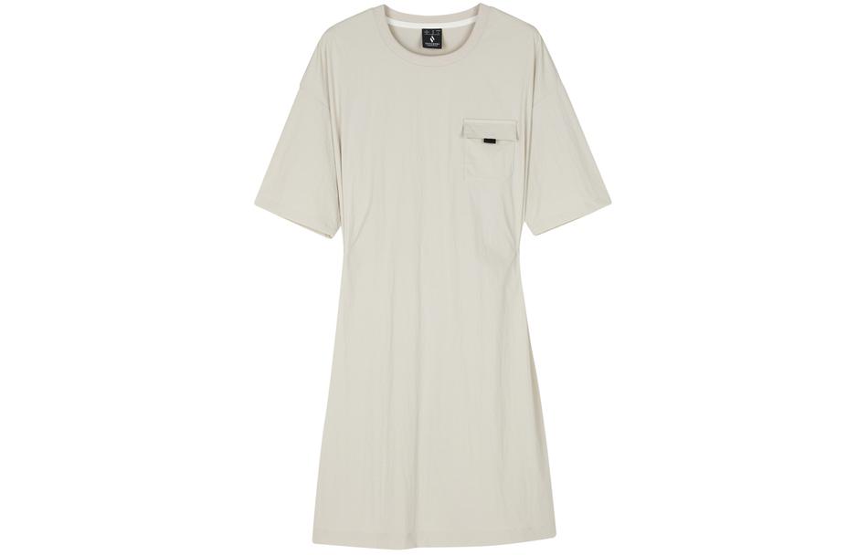 

Skechers Платье с коротким рукавом Mountain And Wild Outdoor Series для женщин, серебристо-серое