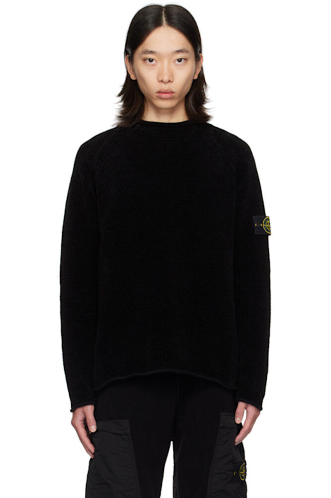 

Черный свитер с воротником-стойкой Stone Island