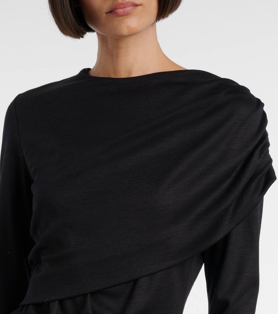 Асимметричный топ из вирджинской шерсти Isabel Marant, Black — фото 4