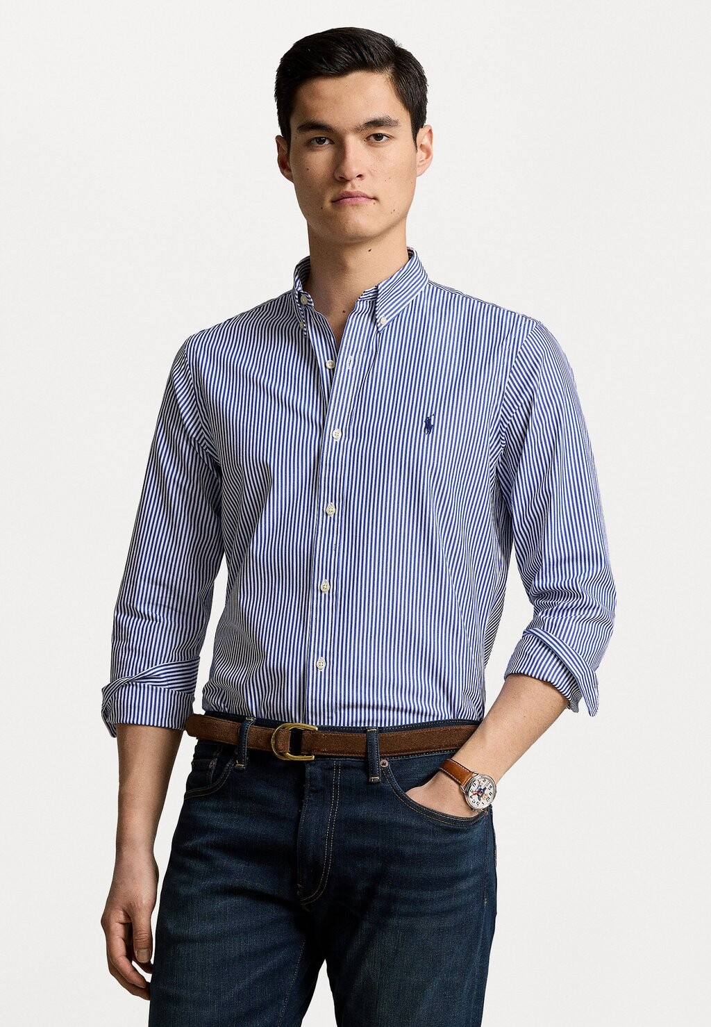 

Рубашка Polo Ralph Lauren, цвет blue/white
