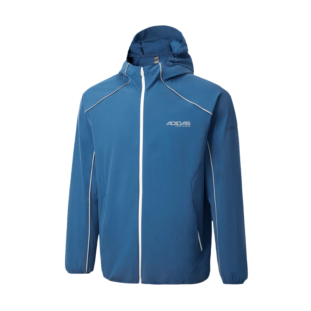 Куртка мужская синяя с капюшоном Adidas, Blue