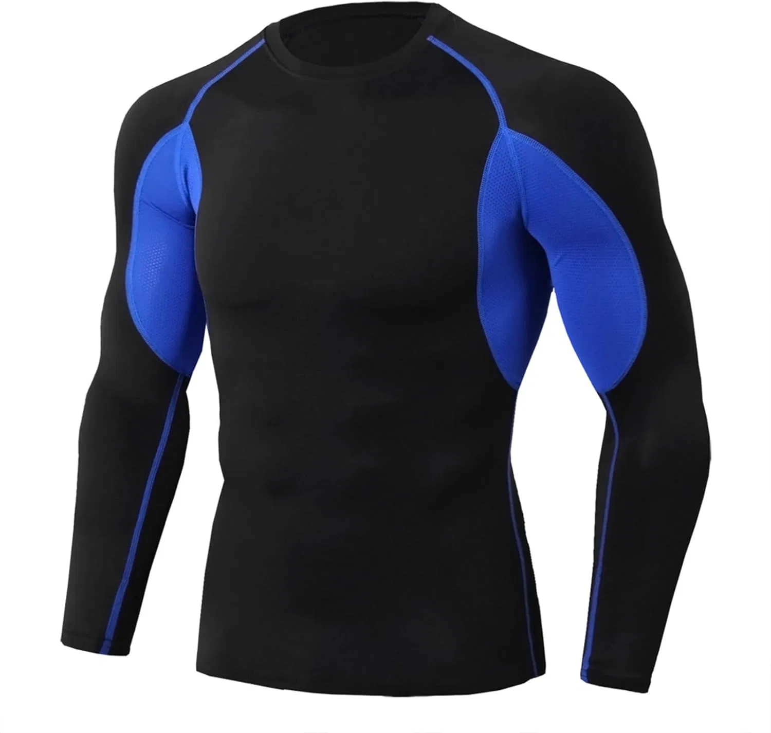 Мужская футболка с длинным рукавом Athletic Workout, дышащая, Blue