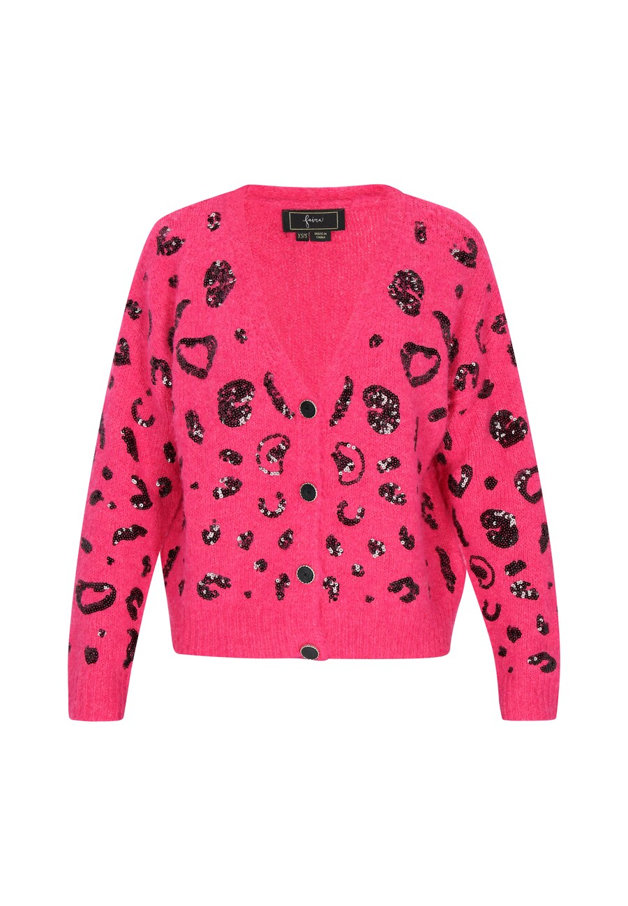 

Вязаный кардиган faina Fashion Look, розовый