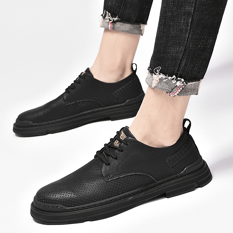 BAGE Мужские повседневные кроссовки Low Top черные, цвет Black — фото 4