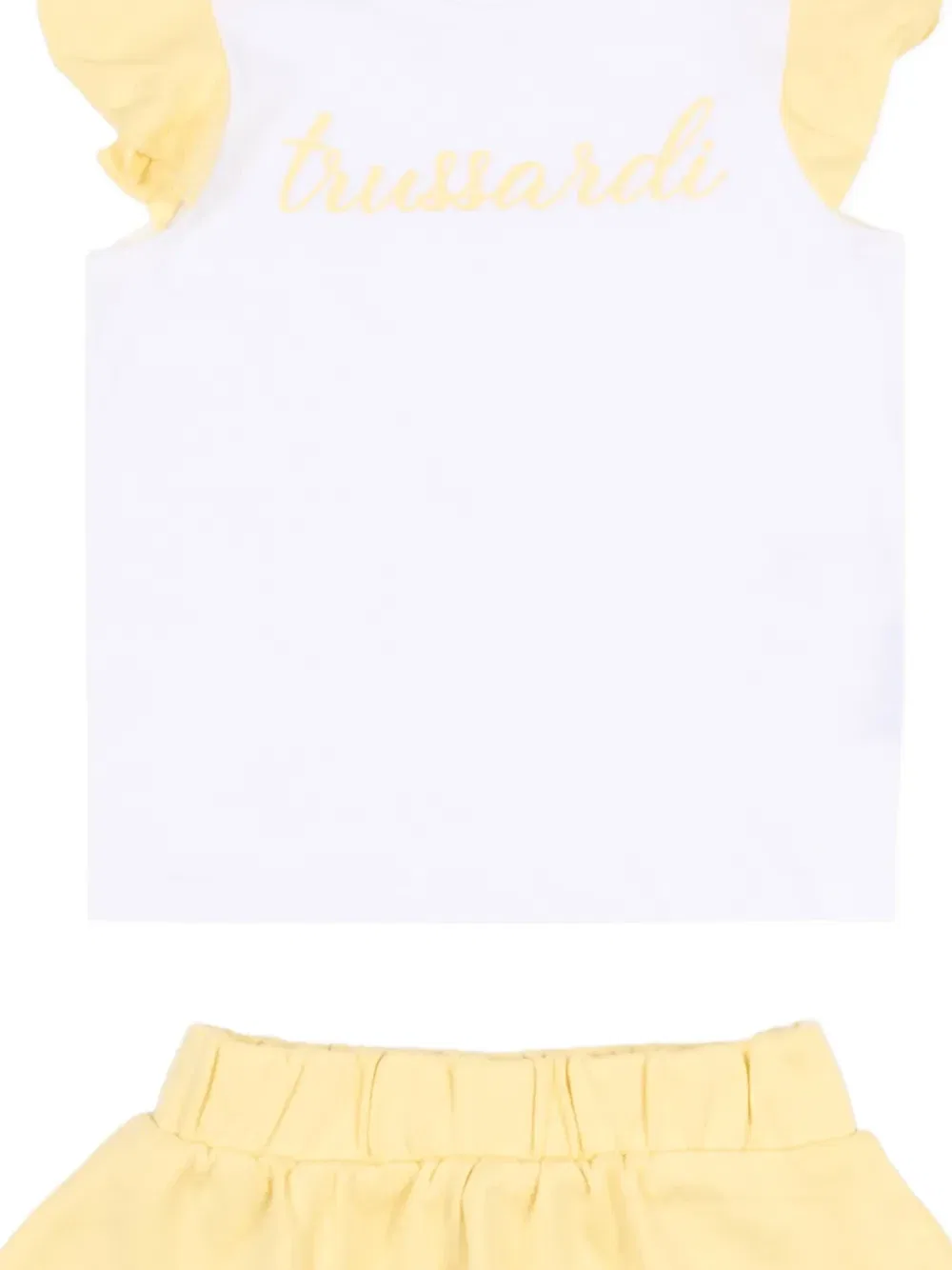 Комплект с юбкой с оборками Trussardi Junior, желтый — фото 3