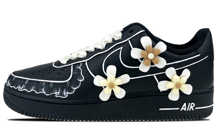 

Кроссовки Nike Air Force 1 Skateboard Shoes Men Low-Top Black White, Черный, Кроссовки Nike Air Force 1 Skateboard Shoes Men Low-Top Black White