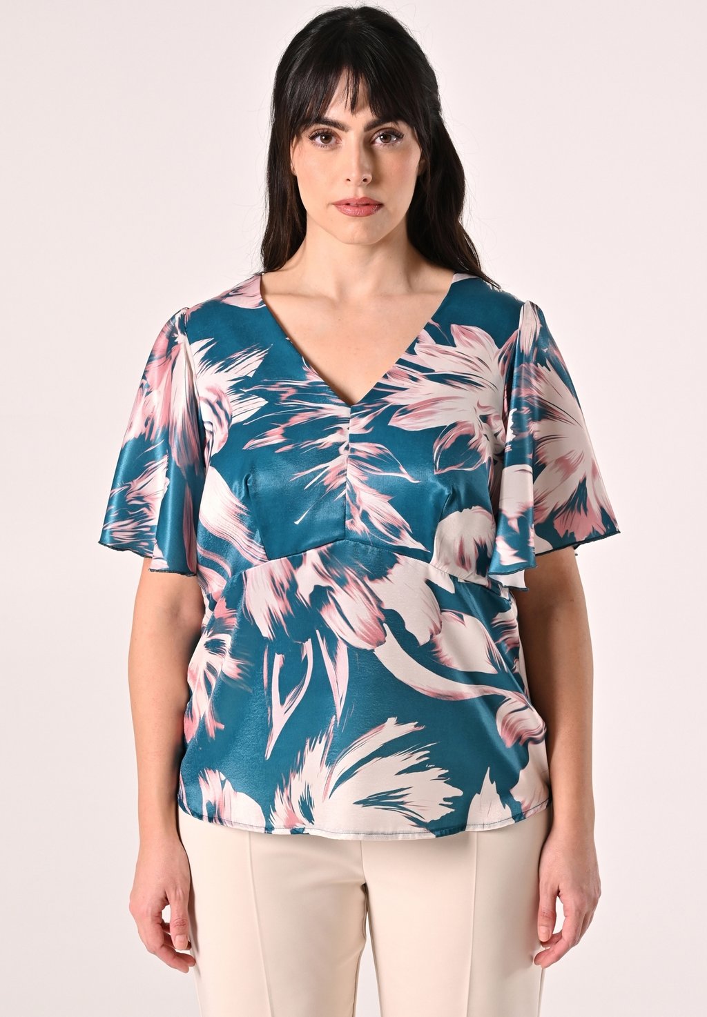 

Блуза CURVY FLOREALE Rinascimento, зеленый