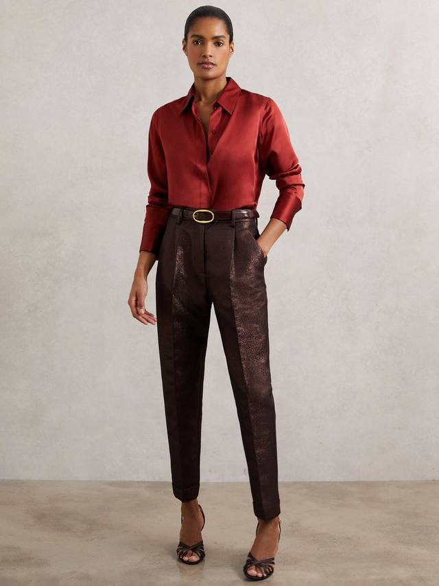 

Брюки Sienna с зауженным кроем Reiss, Burgundy