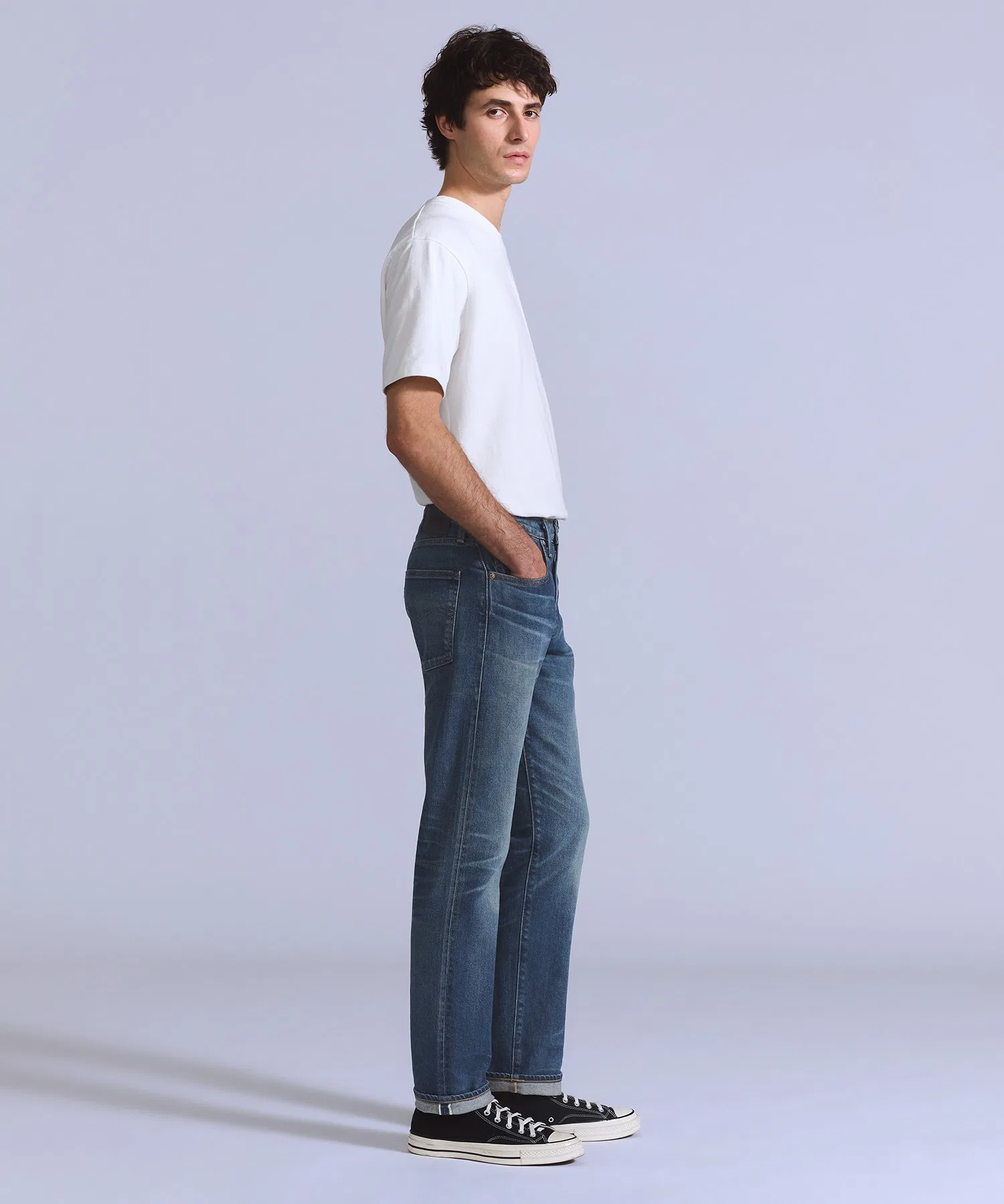 Джинсы Levi's 502™ зауженные, цвет «средний индиго», RIGAN, сделано в Японии. — фото 3