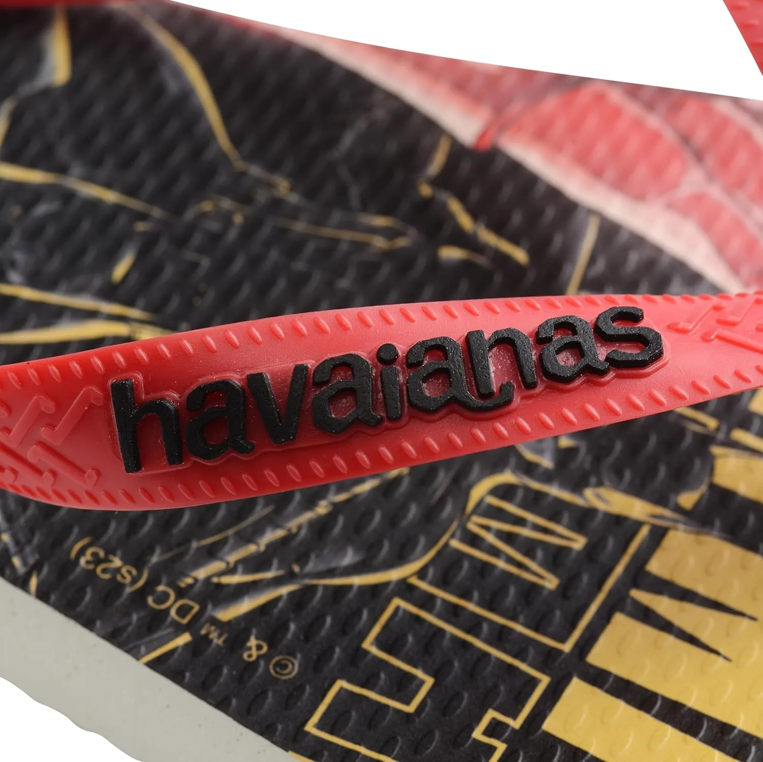 Havaianas - Top Heroes DC, удобные, прочные и легкие шлепанцы с подошвами в стиле героев и злодеев, взрослые размеры, белый/черный/красный — фото 2