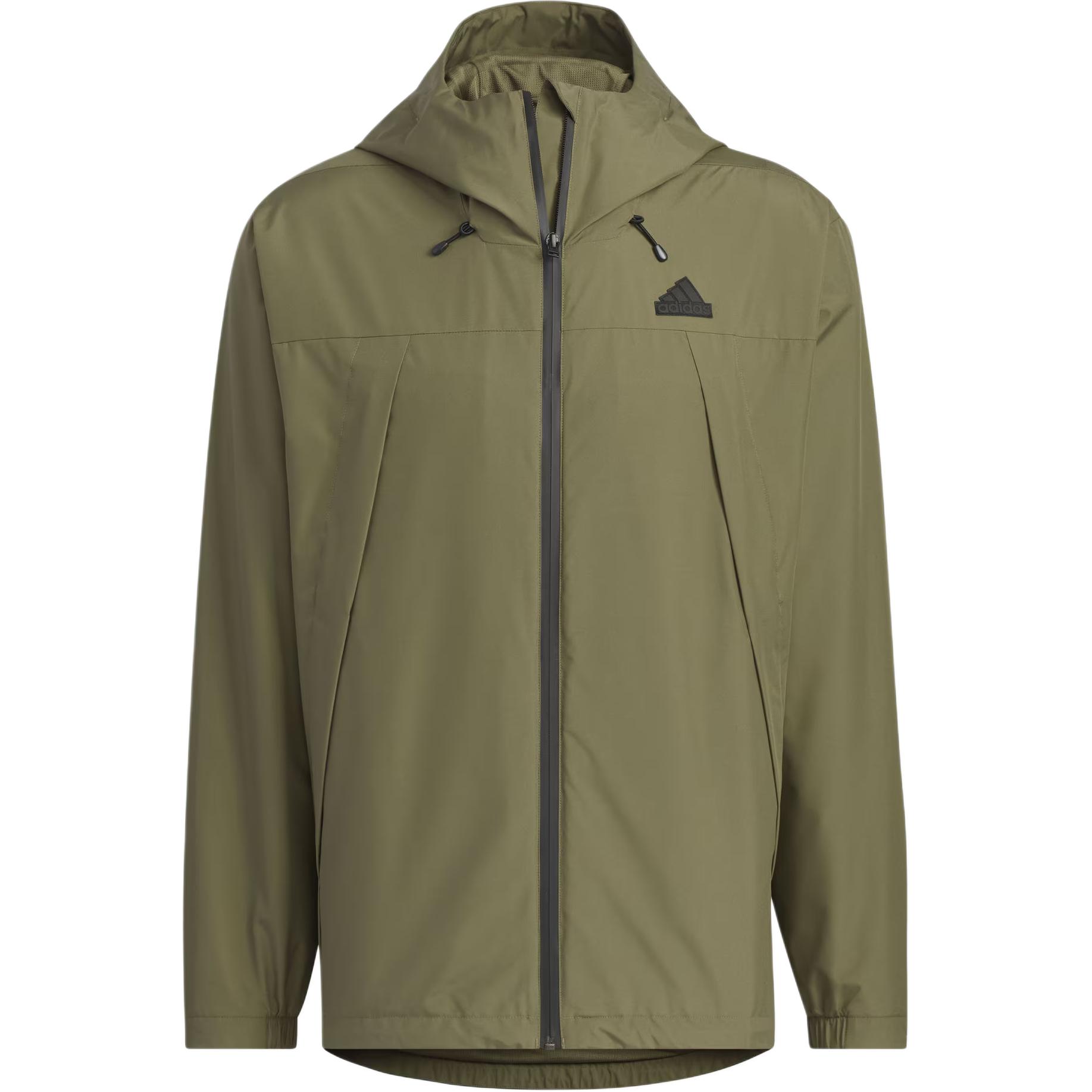 Adidas Тканевая куртка мужская Страта оливково-зеленая, Strata Olive Green — фото 3