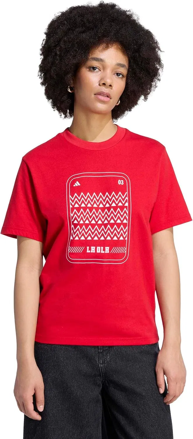 Футболка женская adidas Mexico World Cup 2026, Better Scarlet