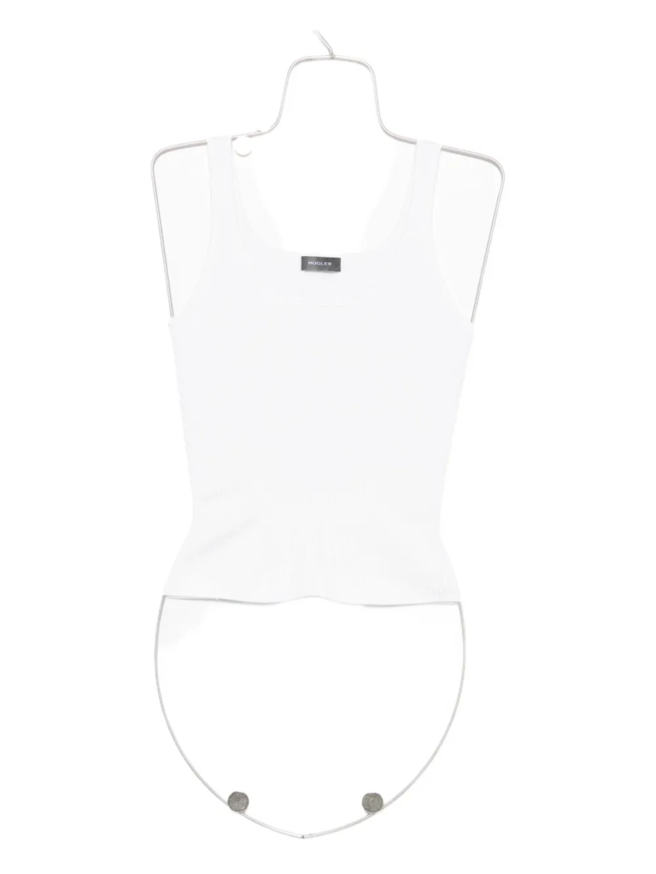 

Ребристая майка Mugler, белый