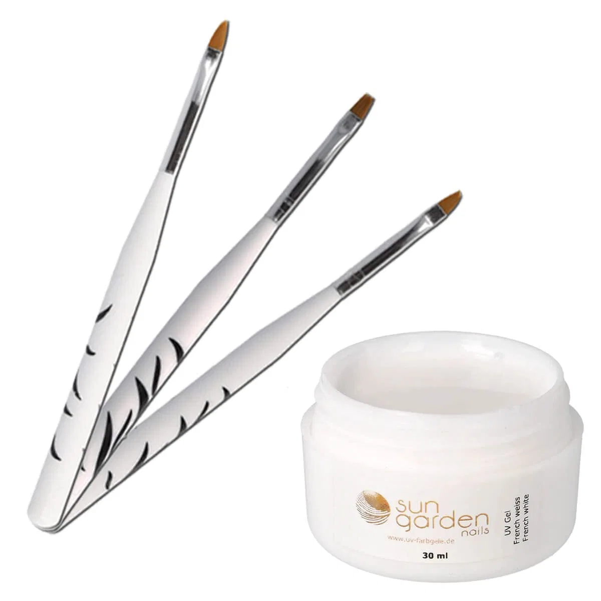 UV-гель Sun Garden Nails French White, 30 мл, с 3 кистями Sun Garden Nails
