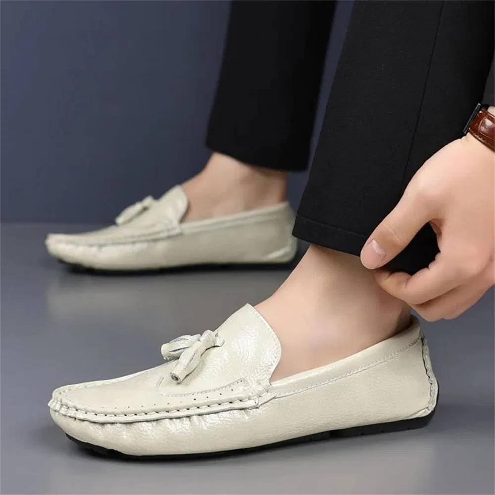 Лоферы мужские из кожи, Adhdyuud, Moccasin, оранжевый — фото 3