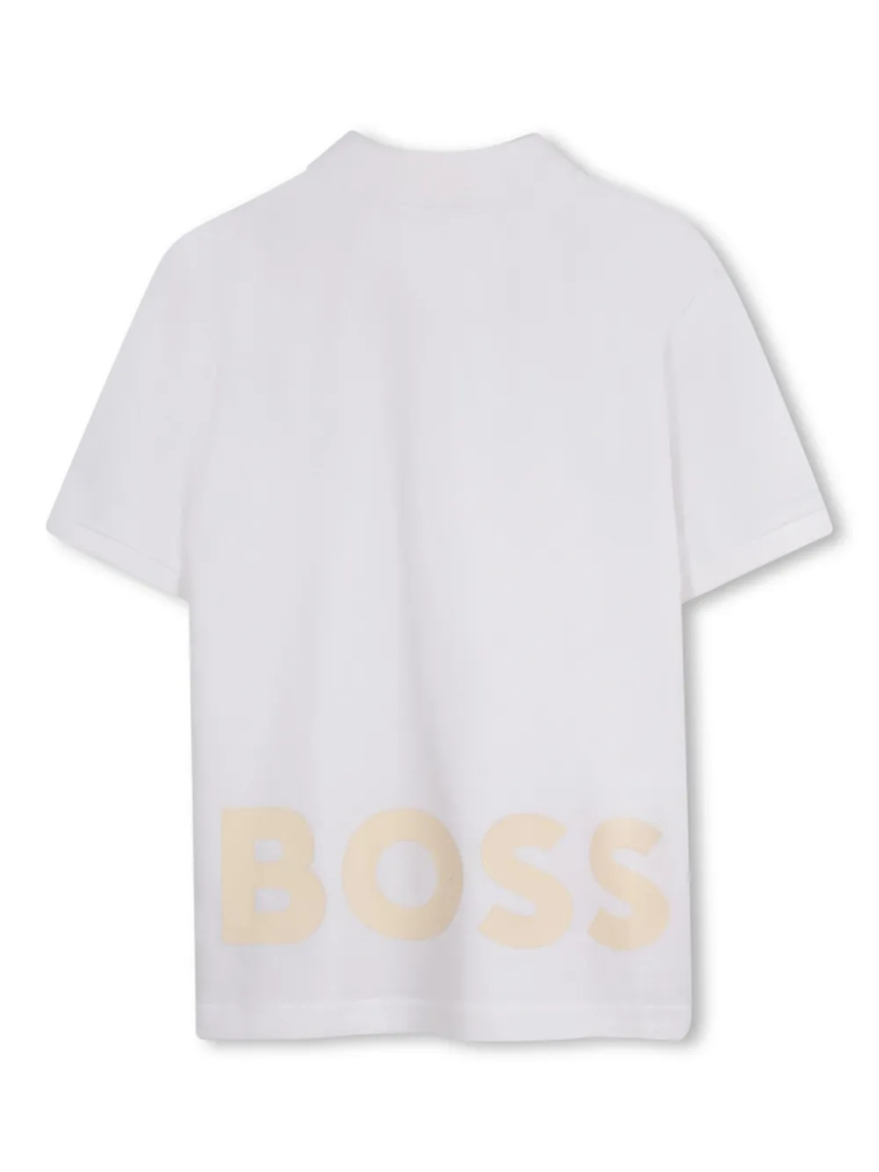 BOSS Kidswear рубашка поло с короткими рукавами, белый — фото 2