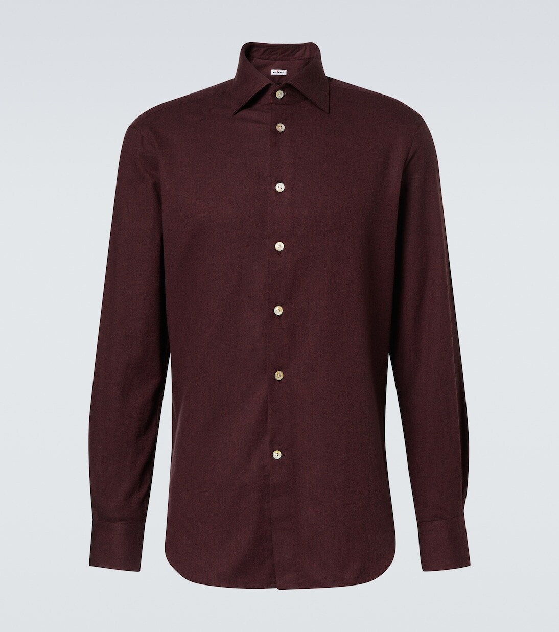 

Рубашка из хлопка Kiton, цвет bordeaux