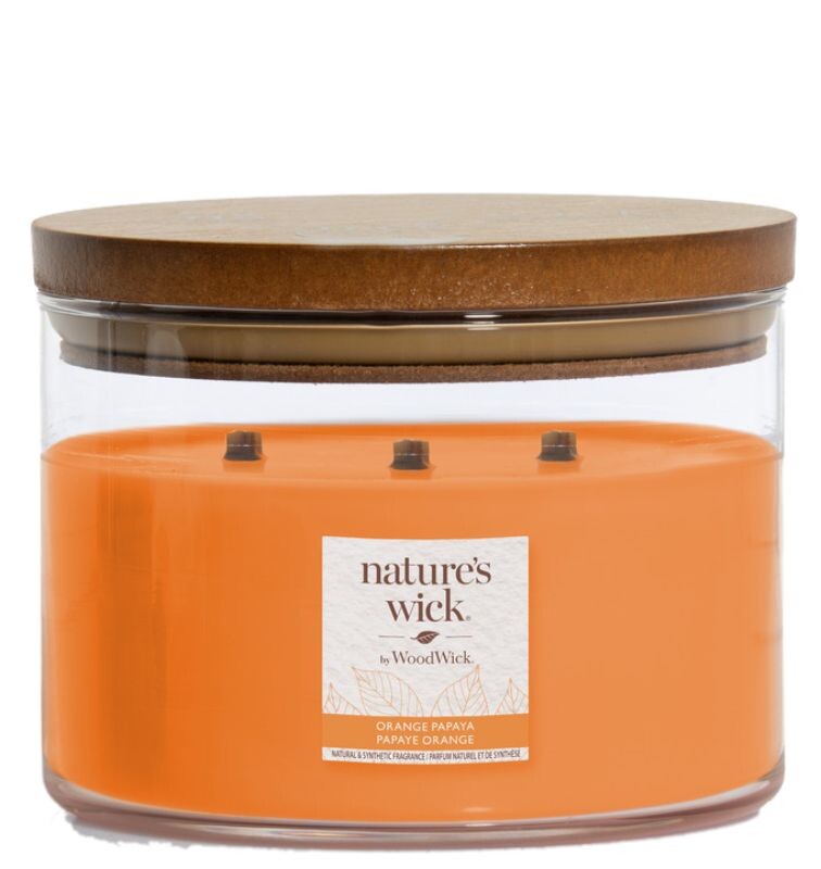 

Ароматическая Свеча Woodwick Natures Wick Orange Papaya, 1 шт