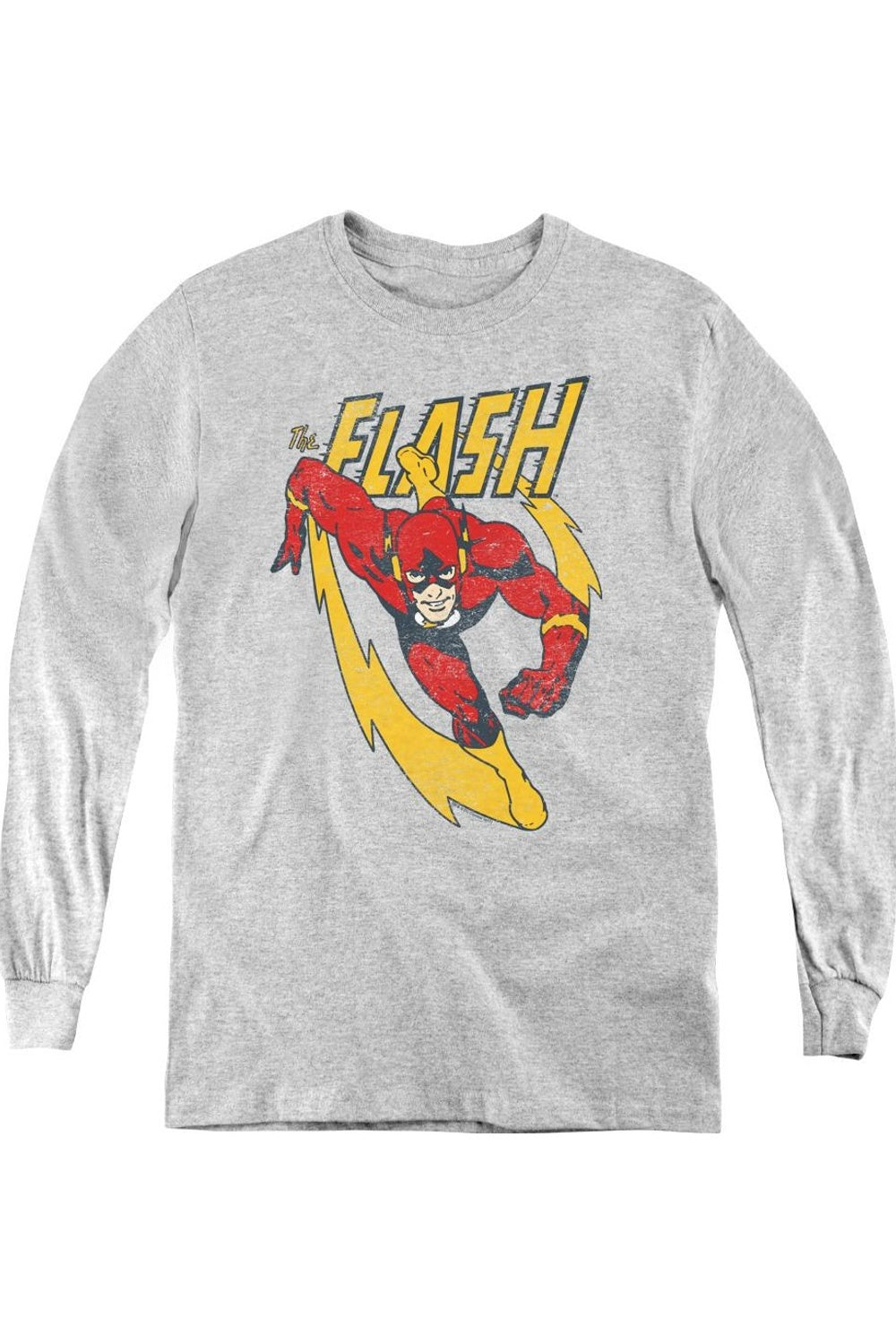 

Футболка с длинным рукавом для детей "Justice League of America" с молнией Gildan, Athletic Heather