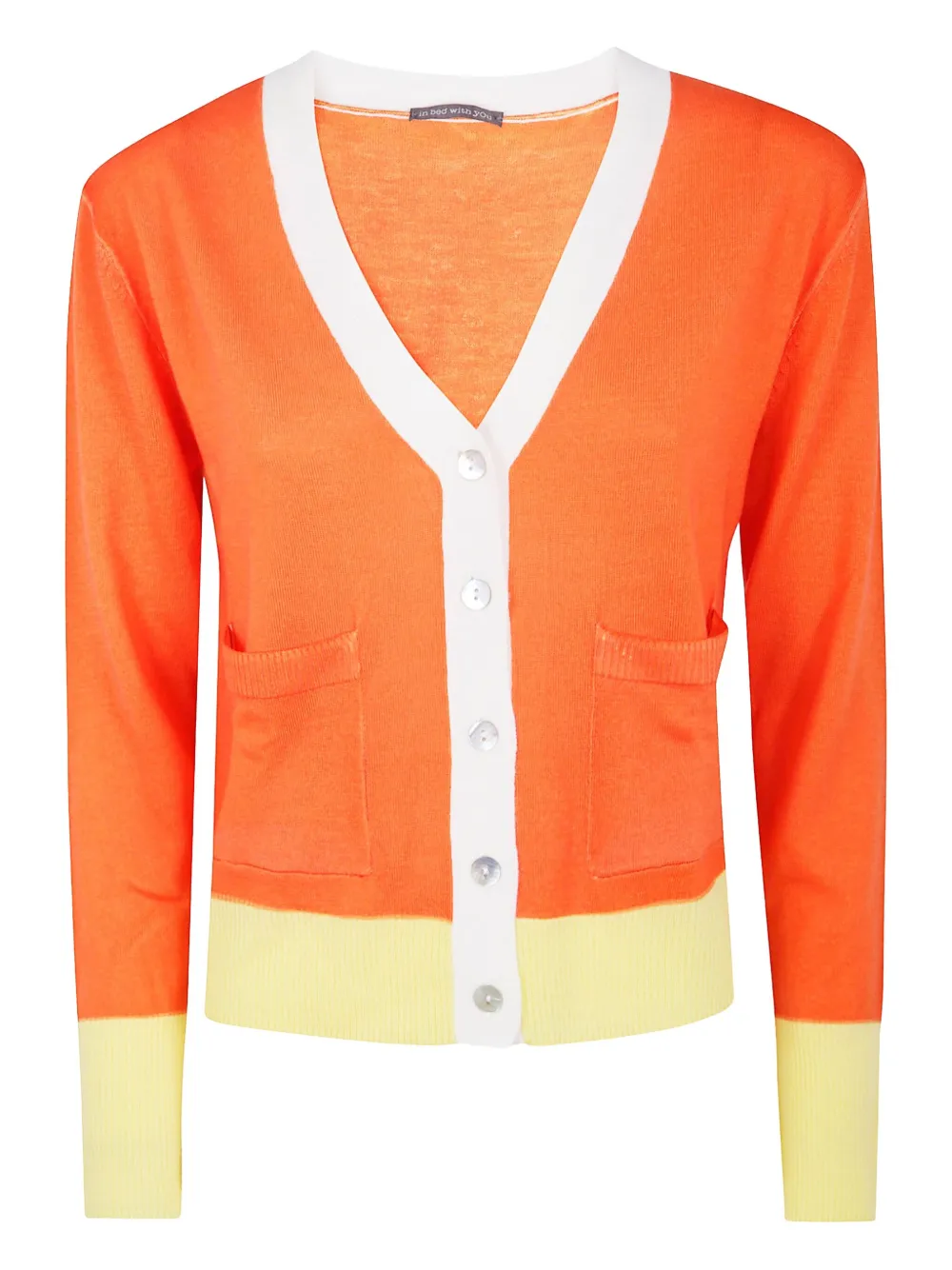 

Кардиган из шерсти с контрастной отделкой IN BED WITH YOU, оранжевый
